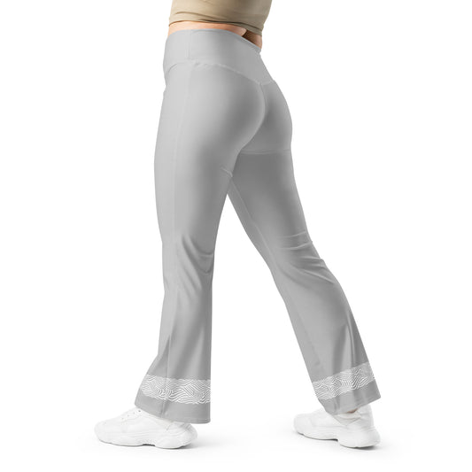 Leggings - Mallas anchas plata con deco blanco