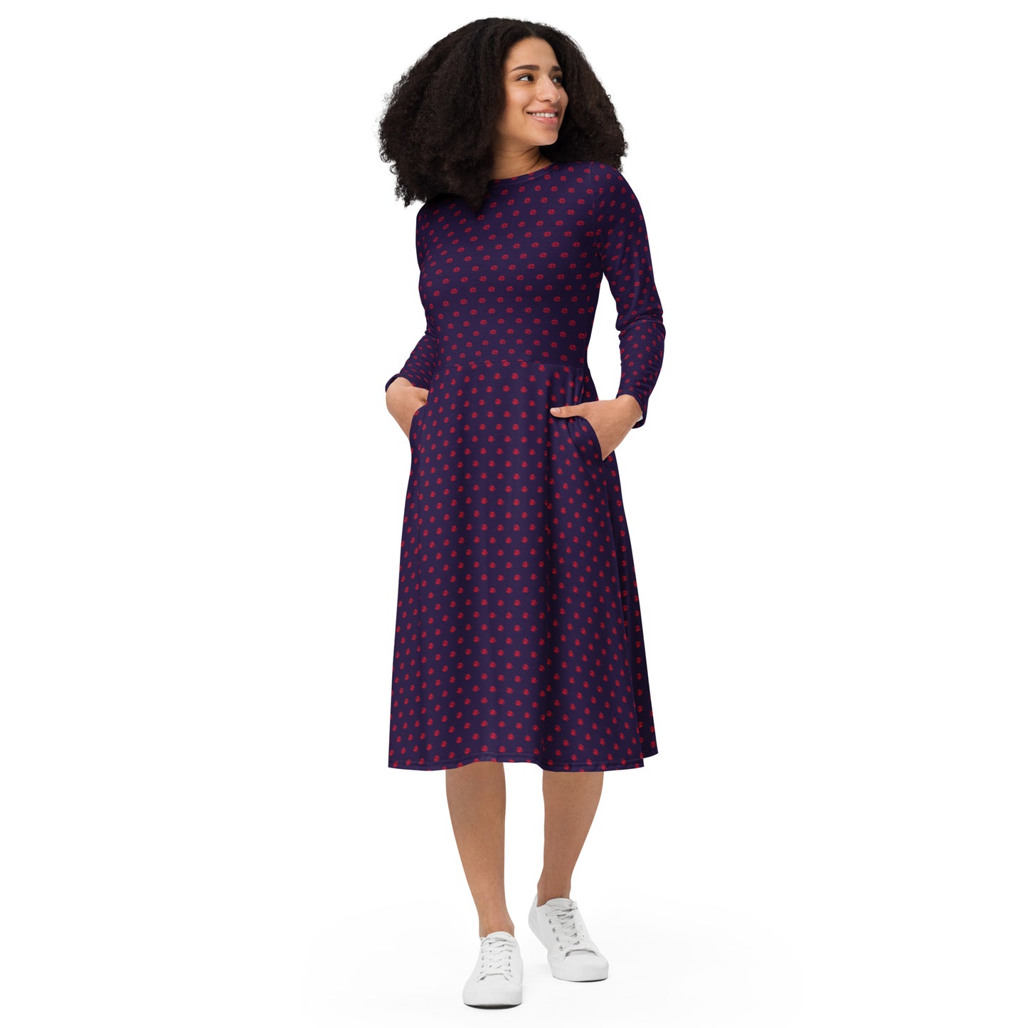 Kiss om mini dress with all-over long sleeves