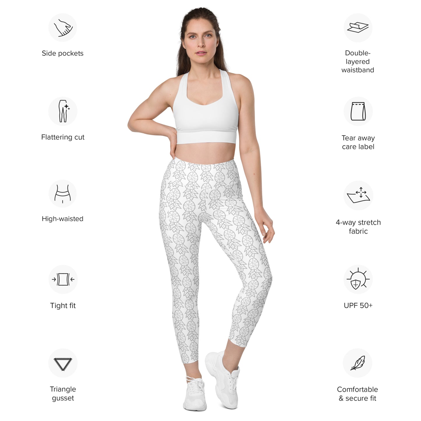 Leggings  con bolsillo Diseño de Piñas