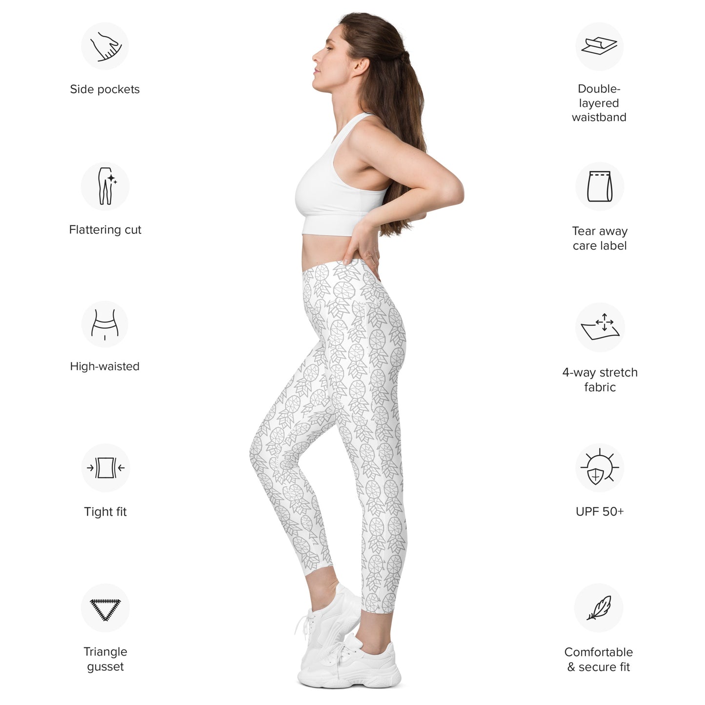 Leggings  con bolsillo Diseño de Piñas