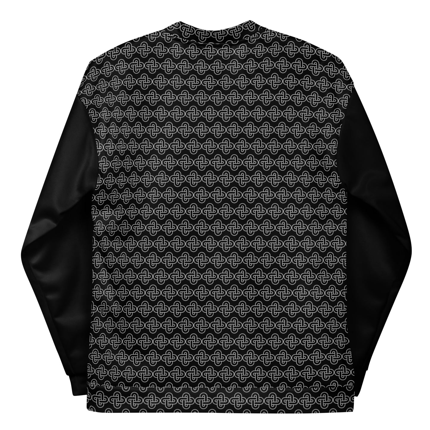 Chaqueta Bomber Negra All Over Unisex: Élégance en Contraste avec Detalles Plateados 🖤🌟