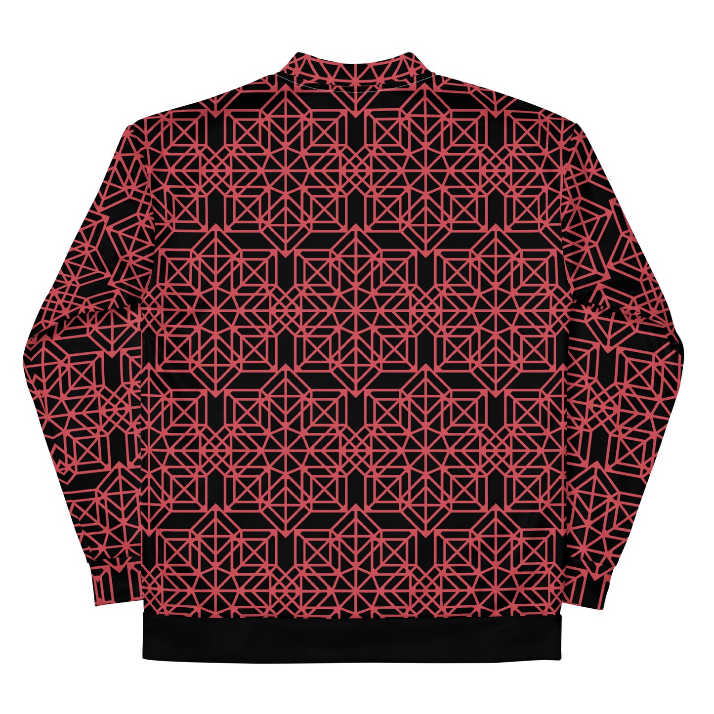 Chaqueta bomber Geometrica V1.2 Negro y Carmesi