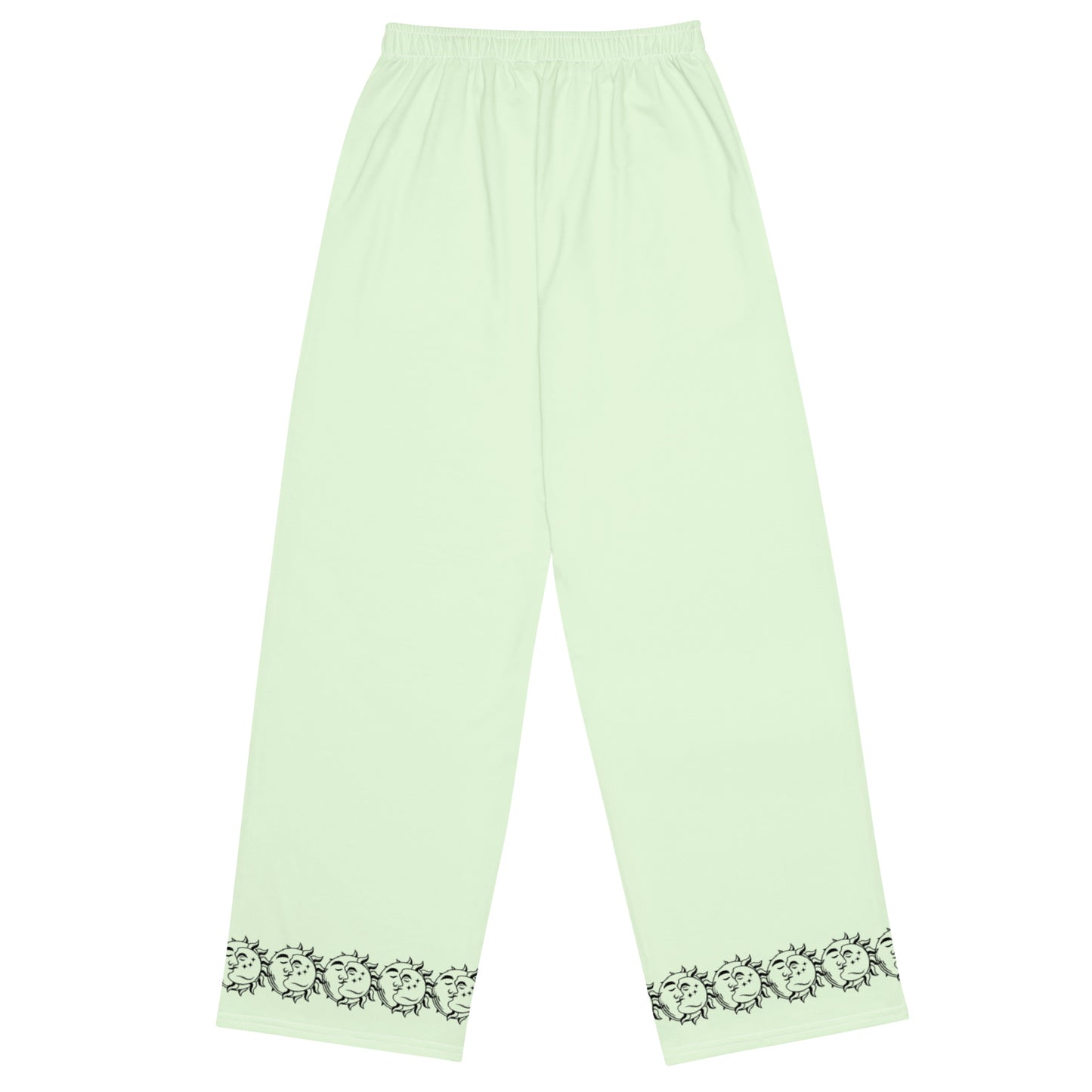 Pantalon ancho verde panache con sol y luna