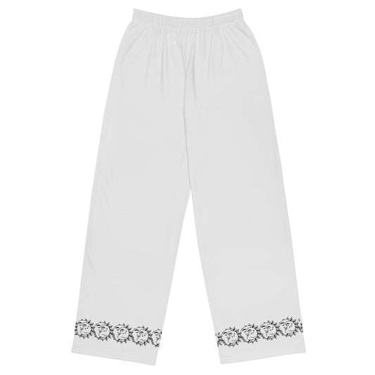 Pantalon ancho gris susurro con sol y luna