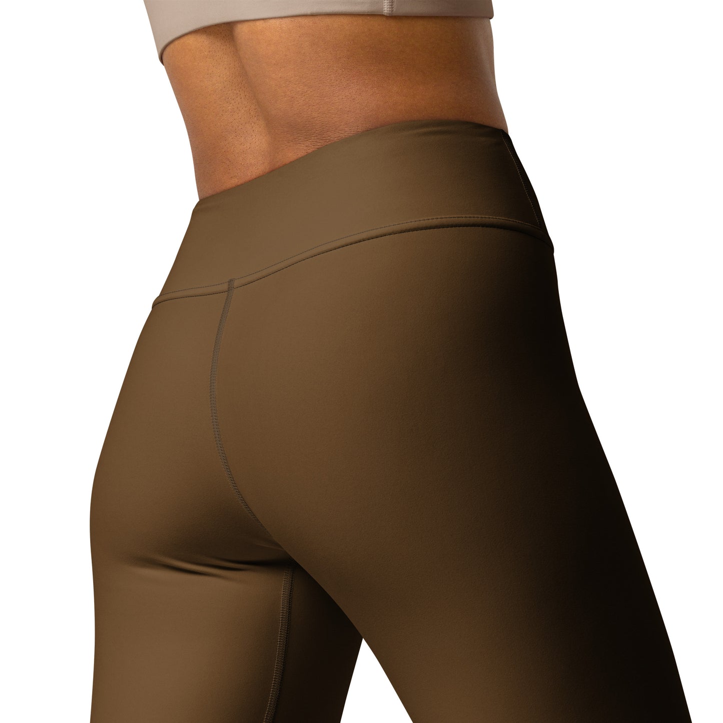 Leggings Marron de yoga con bolsillo