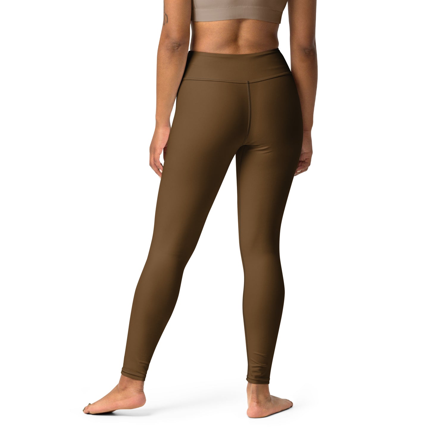 Leggings Marron de yoga con bolsillo