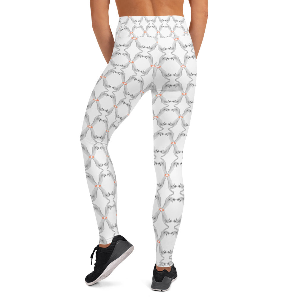 Leggings de yoga blanco con toques