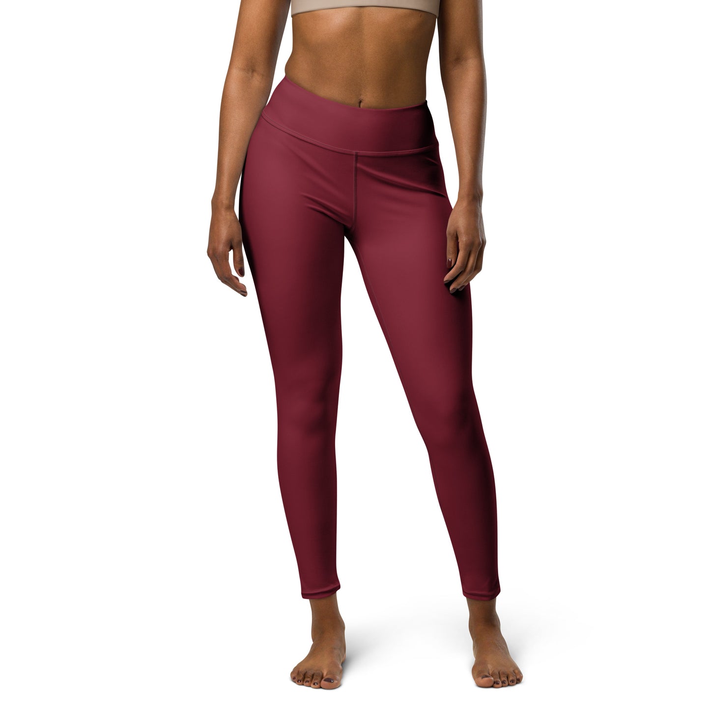 Leggings con bolsillo Burdeos de yoga