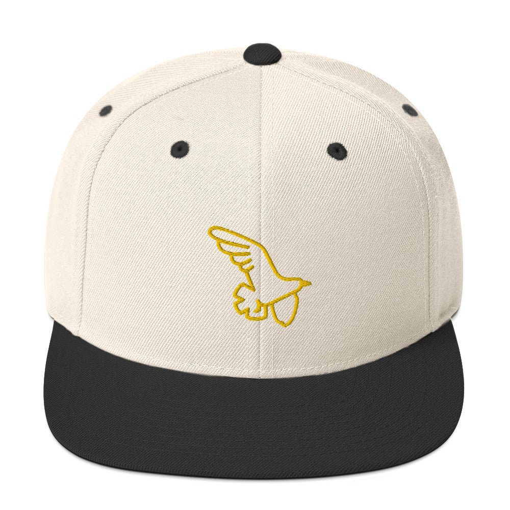 Gorra snapback Ave dorada