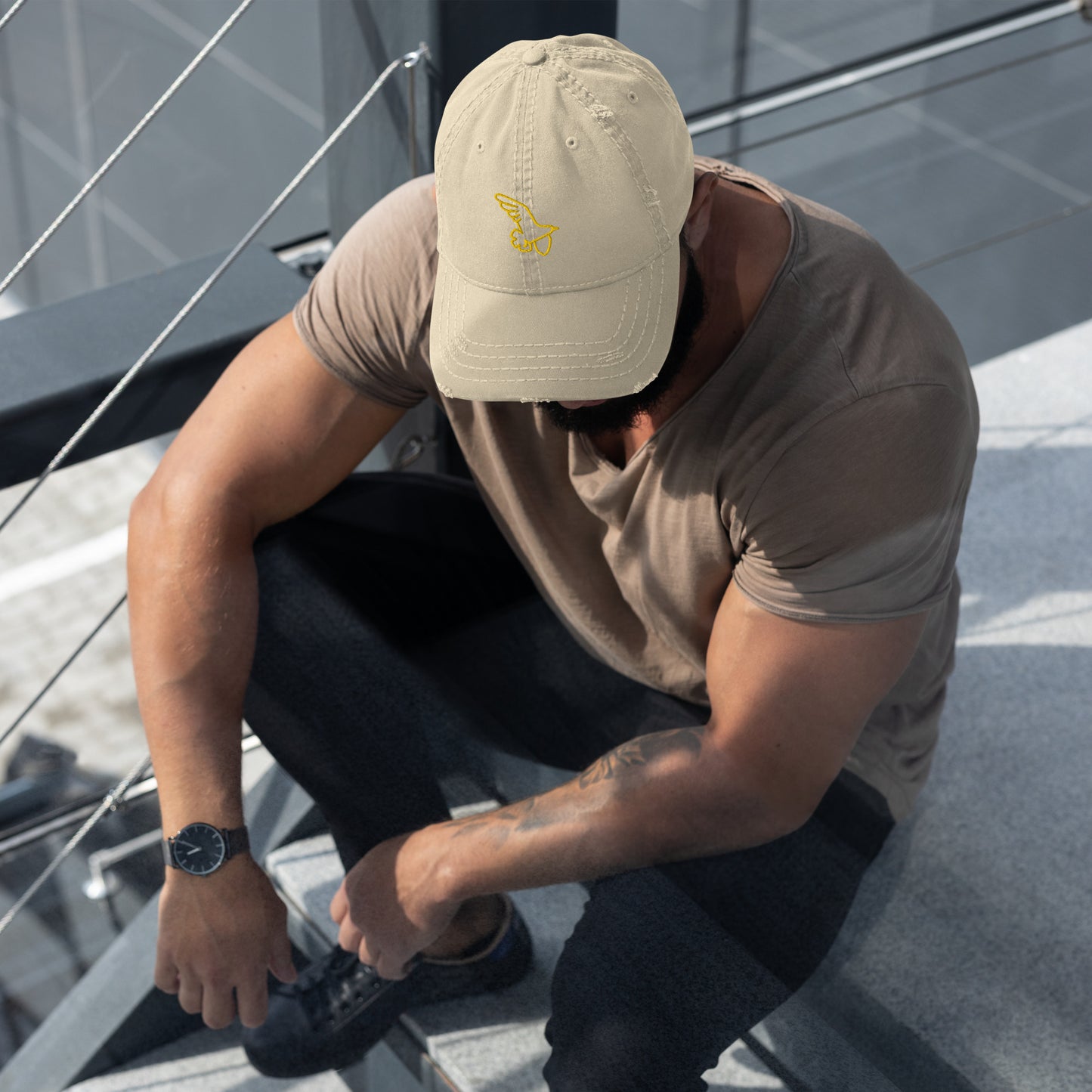 Gorra desgastada Bird