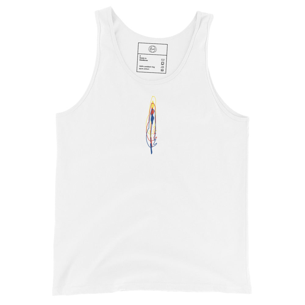Camiseta de Tirantes Clásica de Algodón con Diseño de Pluma y Alas – Calidad y Suavidad de Omdomo