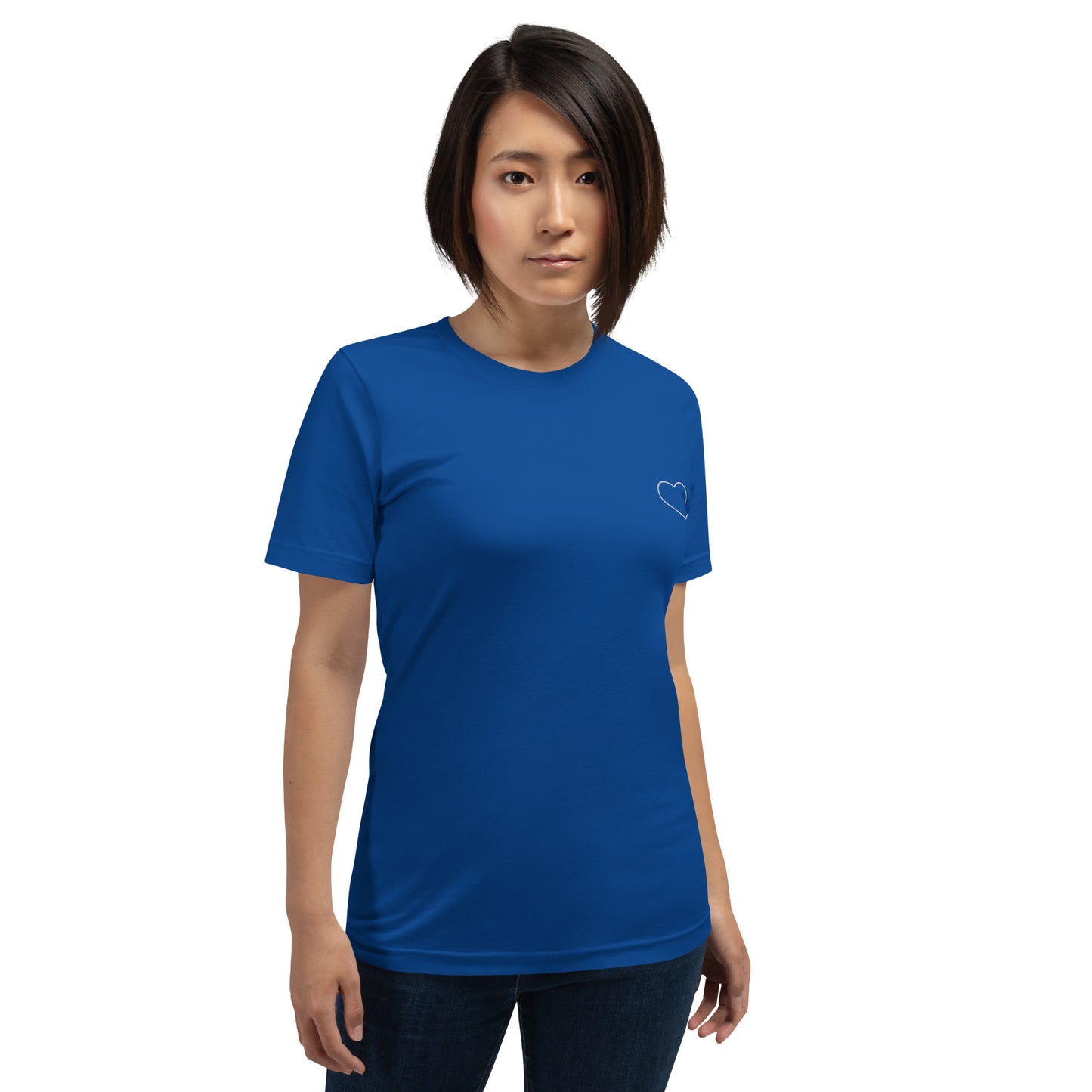 Corazón Latente: Camiseta Elegante con Diseño de Corazónv