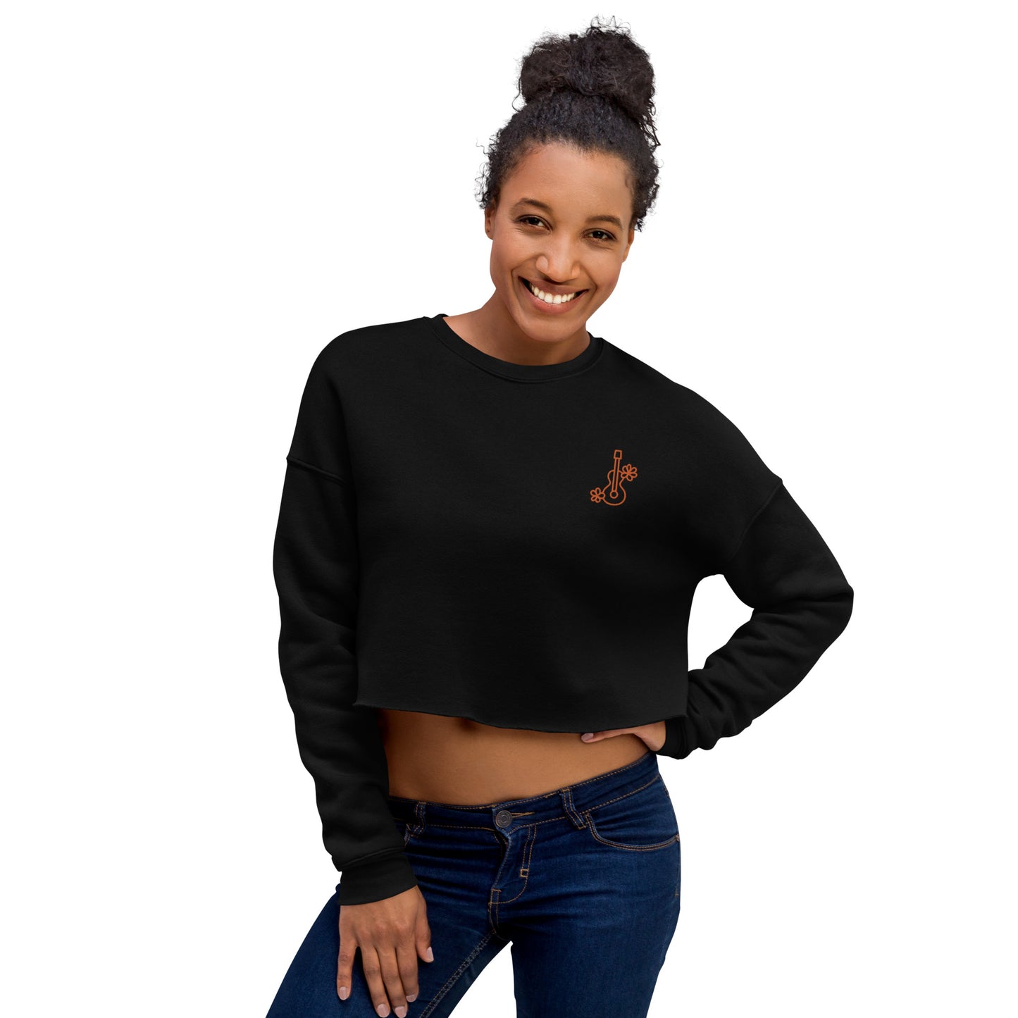 Sudadera corta diseño guitarra