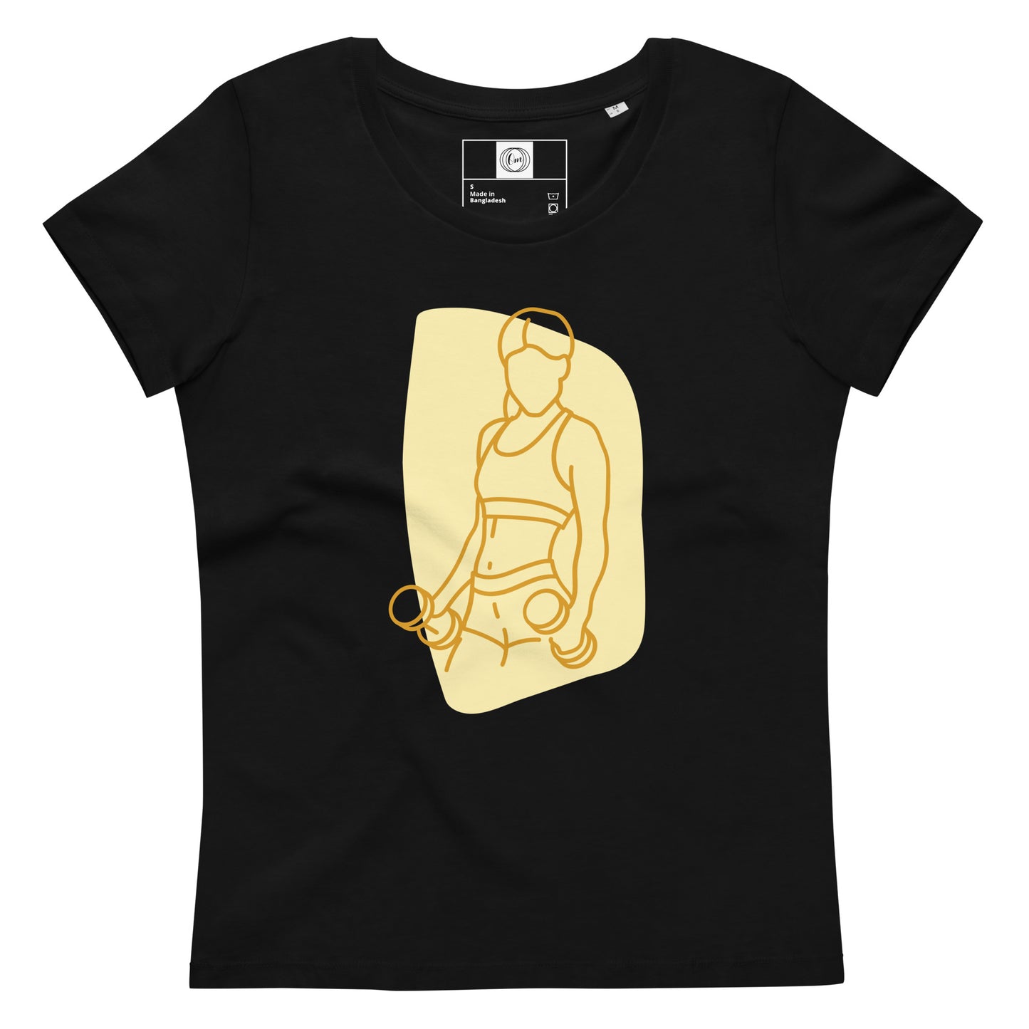 EcoChic Serenity: Women's Organic Fitted T-Shirt