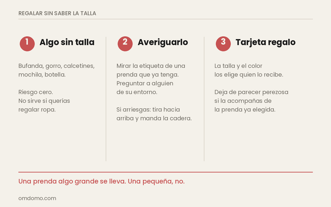Las tres salidas para regalar ropa sin saber la talla