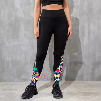 Leggings High Waist Patchwork Contrast - 5 Diseños