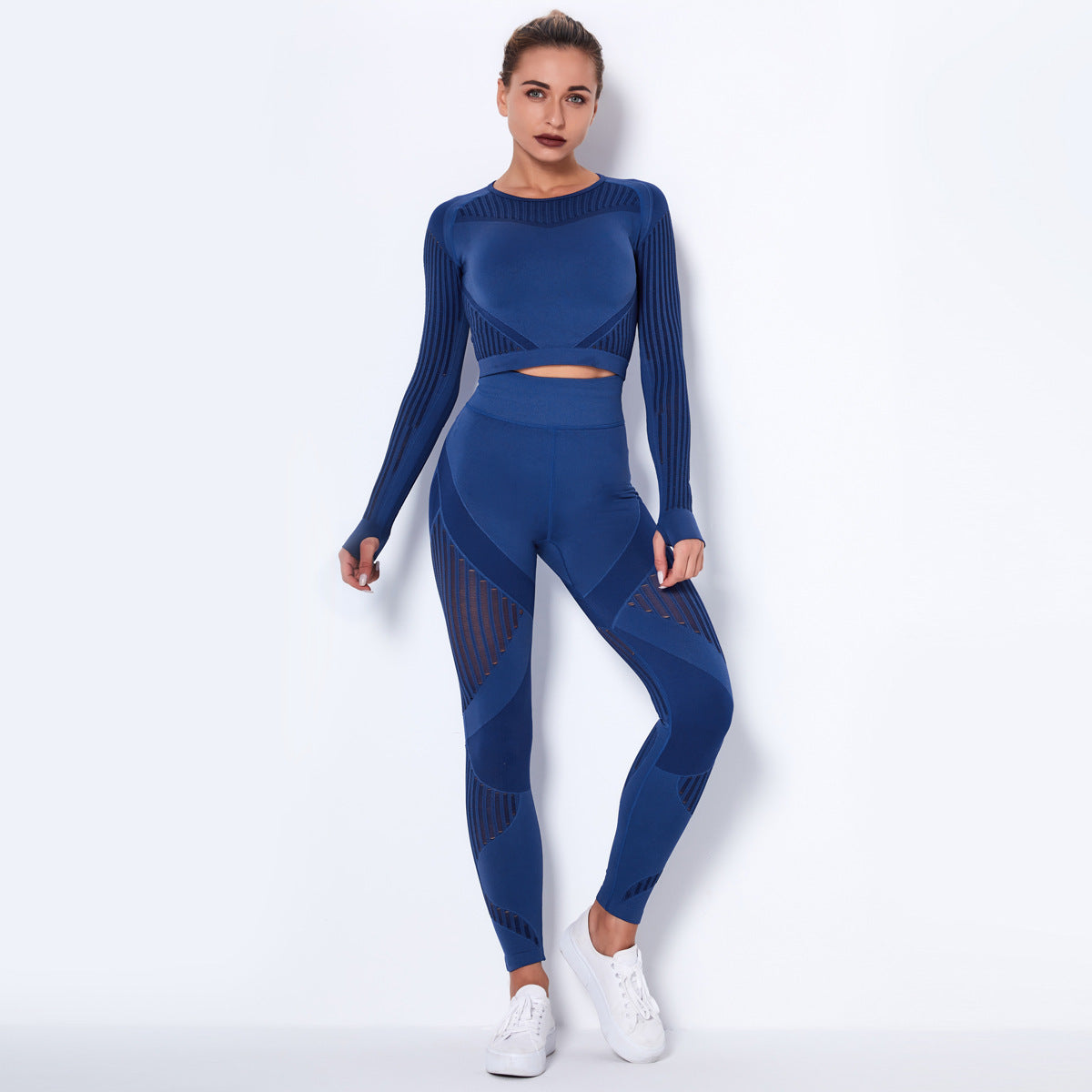 Conjunto Deportivo Seamless Mujer Manga Larga | Yoga & Fitness · 11 Diseños Disponibles