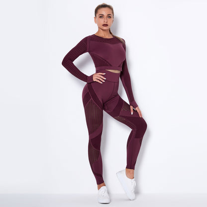 Conjunto Deportivo Seamless Mujer Manga Larga | Yoga & Fitness · 11 Diseños Disponibles