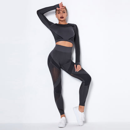Conjunto Deportivo Seamless Mujer Manga Larga | Yoga & Fitness · 11 Diseños Disponibles