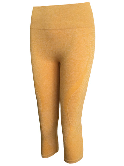 Leggings deportivos 3/4 de cintura alta con efecto realce – 2 colores disponibles