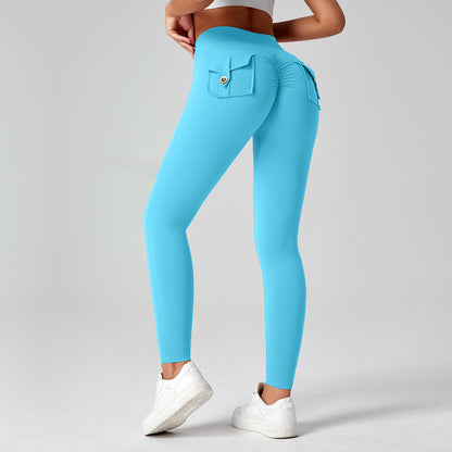 Leggings Fitness Cintura Alta Efecto Lifting con Bolsillos | 25 Colores