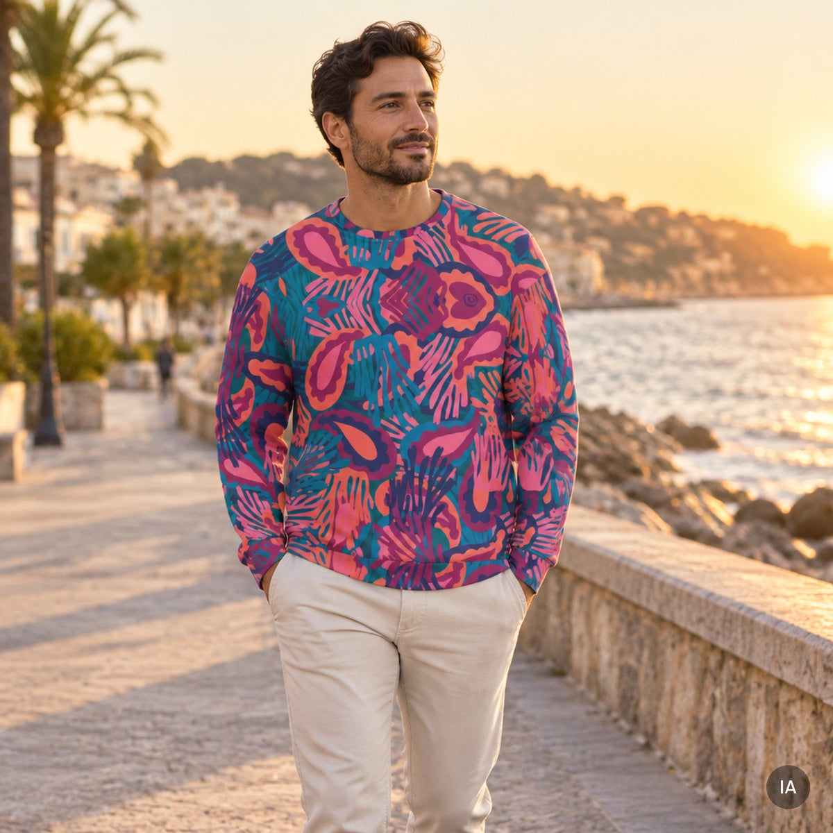 Sudadera Manos de Amor con modelo generado por IA [hombre]