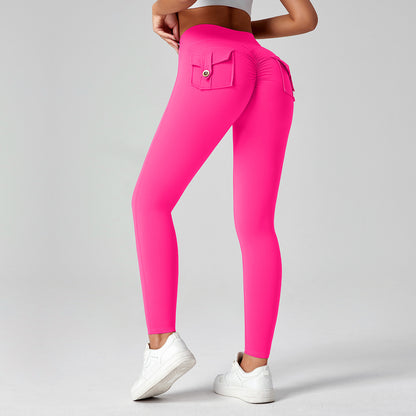Leggings Fitness Cintura Alta Efecto Lifting con Bolsillos | 25 Colores