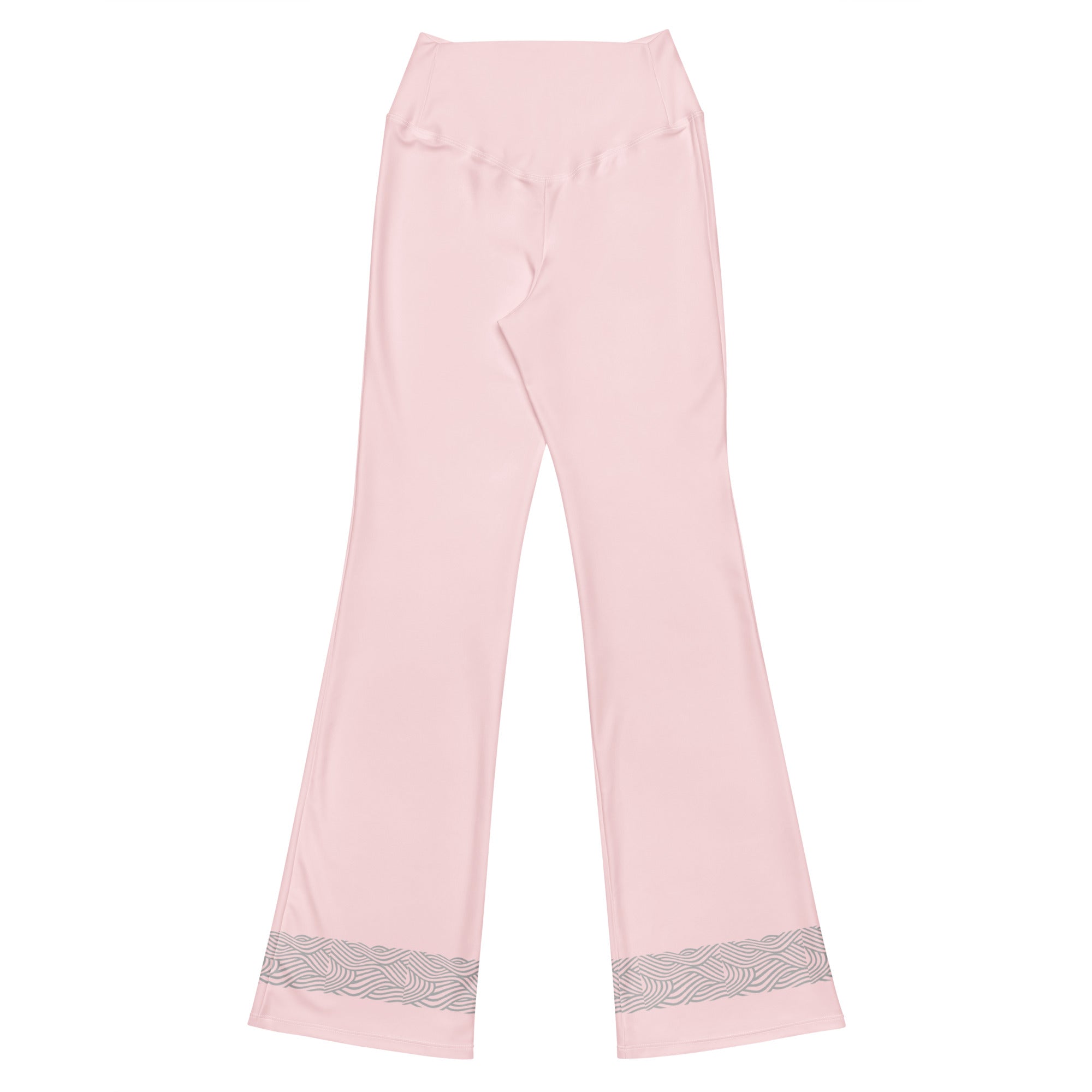 Leggings acampanado rosa claro decoraciones gris