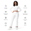 Leggings acampanado blanco con flores