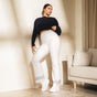 Leggings acampanados — Blanco y Gris