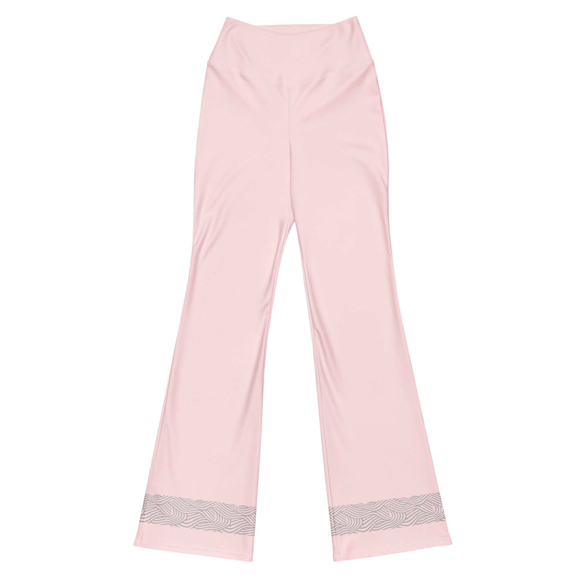 Leggings acampanado rosa claro decoraciones gris