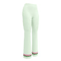 Leggings acampanados beige con flores