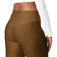 Leggings acampanados — Marrón
