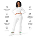 Leggings acampanados — Blanco con Flores