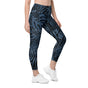 Leggings hoja azul – Malla de yoga sostenible y elegante | Om Domo