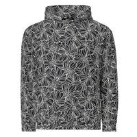 Sudadera con capucha diseño floral oscuro