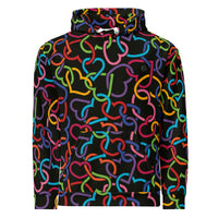 Sudadera con capucha diseño de corazones