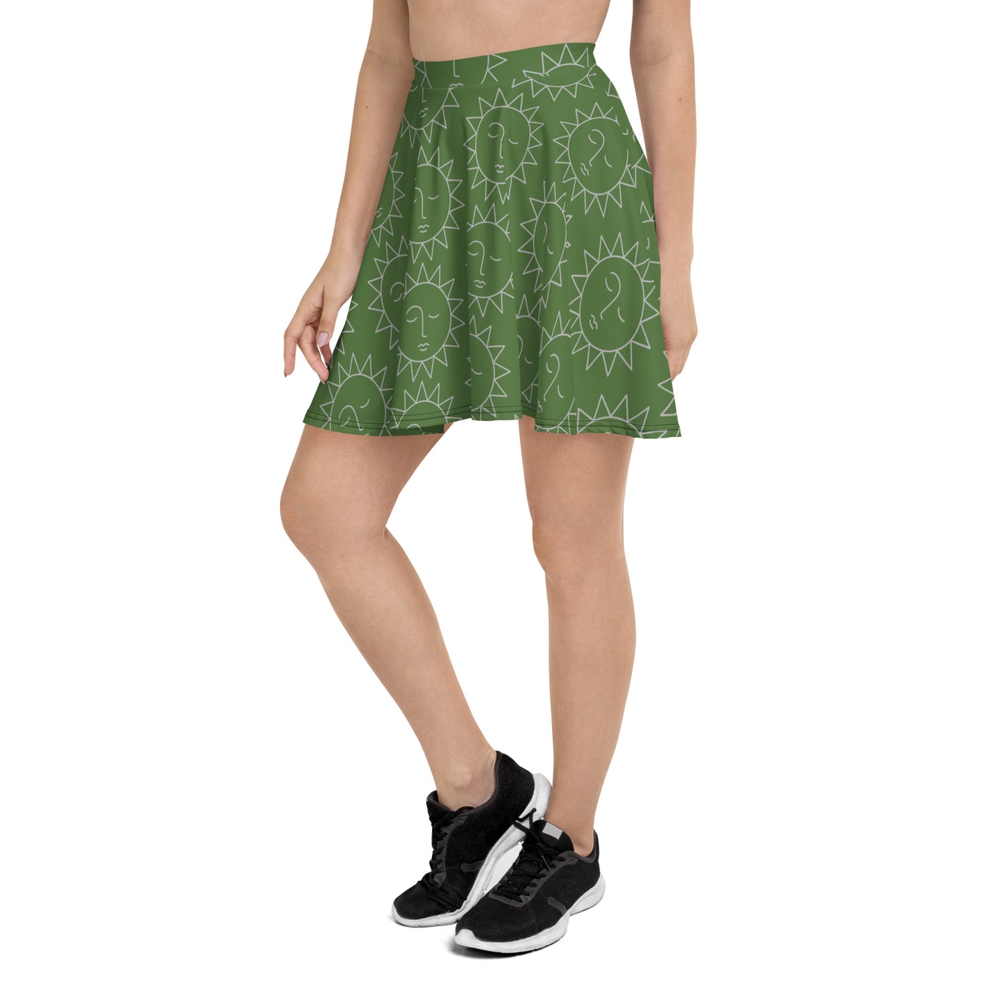 Falda Skater Verde Helecho Sol : Frescura y Estilo en Cada Giro 🌿☀️