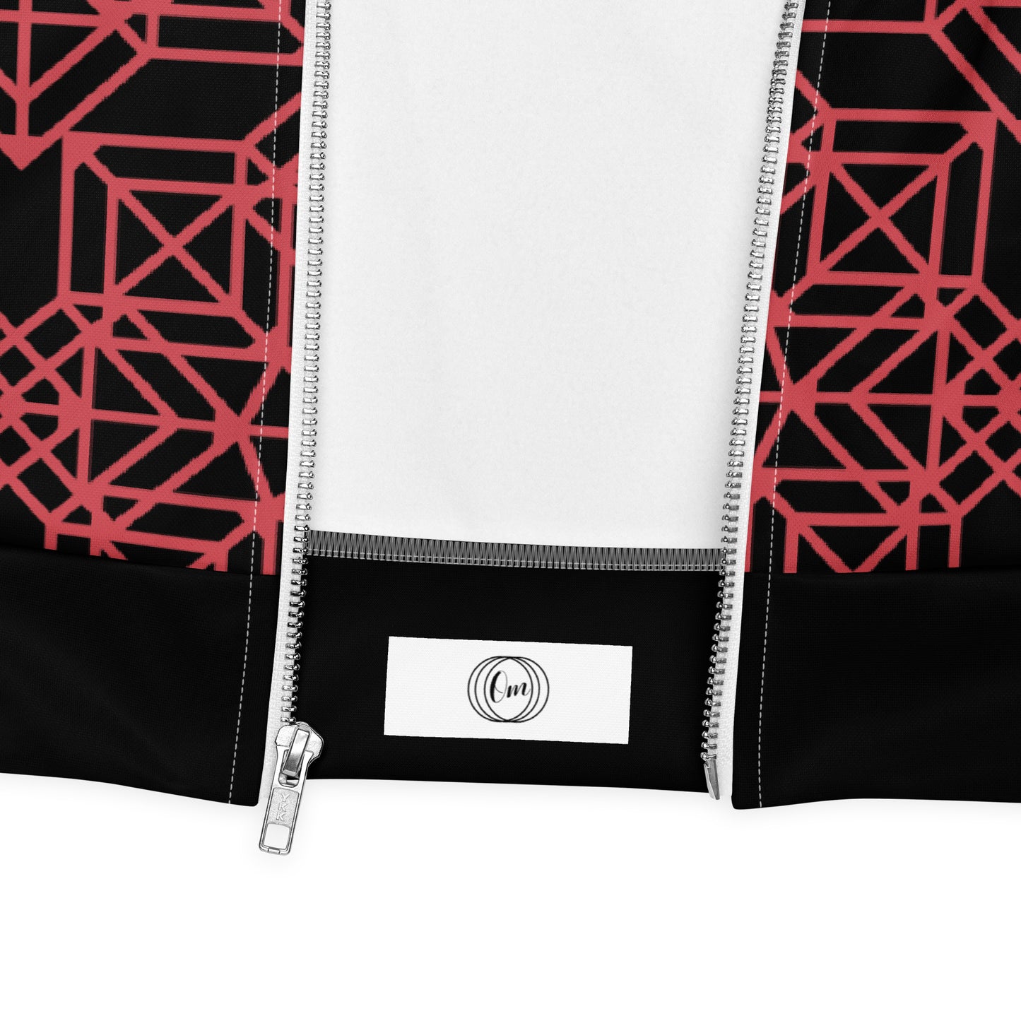 Geometrica V1.2 Black and Crimson Bomber Jacket