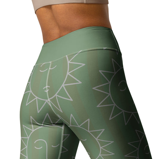 Leggings Sol Verde amuleto de yoga con bolsillo