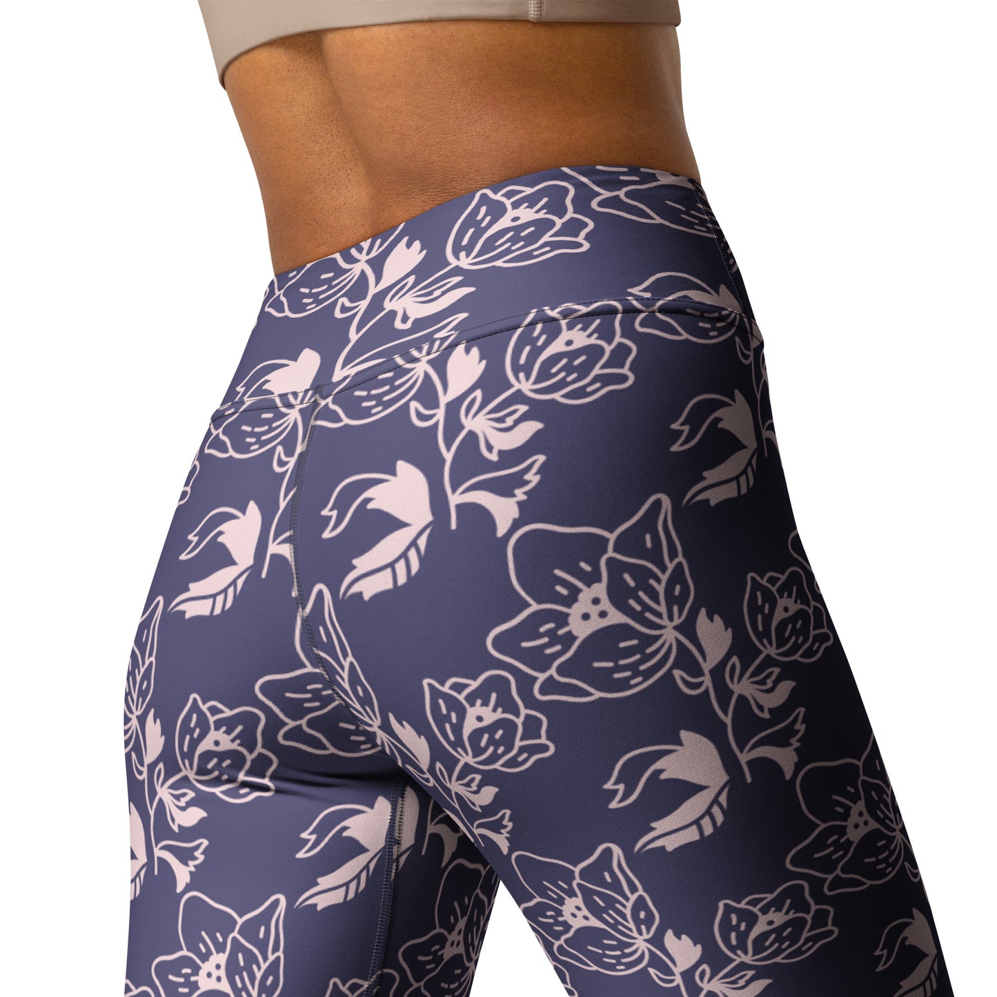 Leggings de Yoga con Flores: Suavidad y Estilo para tu Próxima Sesión 🌸💙