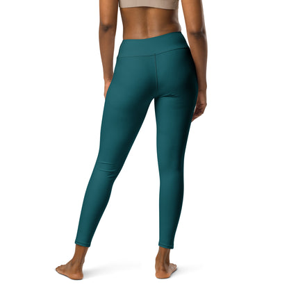Leggings Azul petróleo de yoga avec sac