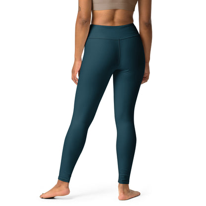 Leggings Azul ballena de yoga avec sac