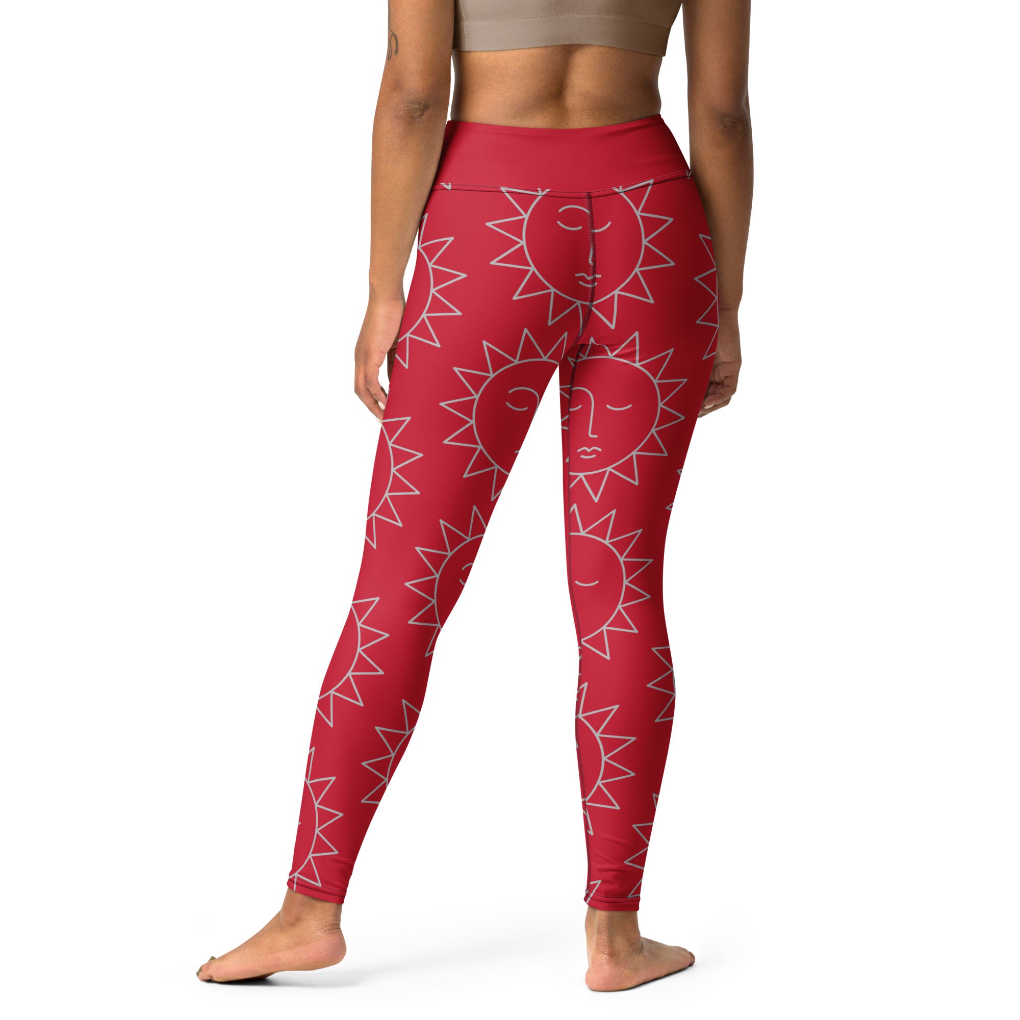 Sun Red Yoga Leggings: Passion and Energy for Every Movement ☀️❤️