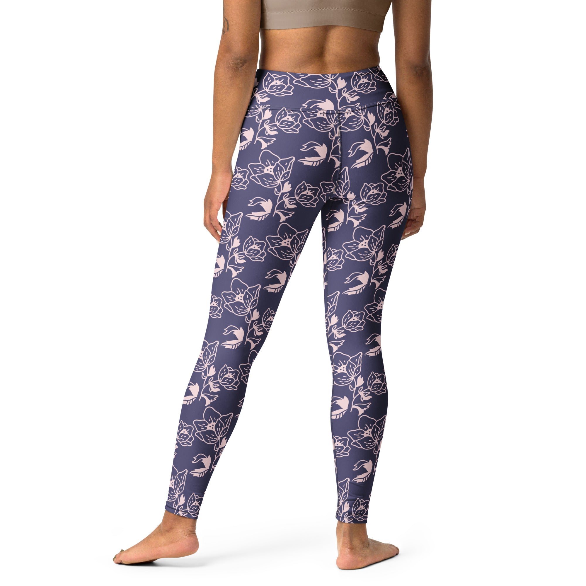 Yoga Leggings with Flowers: Softness and Style for your Next Session 🌸💙