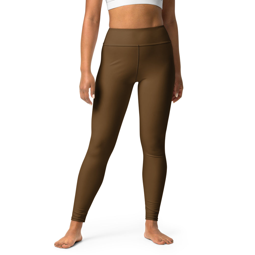Leggings Marron de yoga con bolsillo
