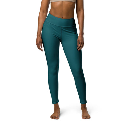 Leggings Azul petróleo de yoga avec sac