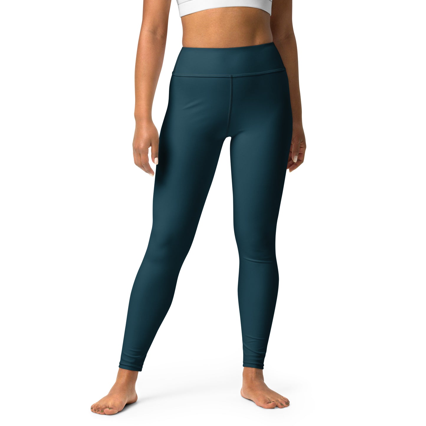 Blue whale yoga leggings with pocket
