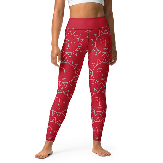 Leggings Rojo Sol de yoga: Pasión y Energía para Cada Movimiento ☀️❤️