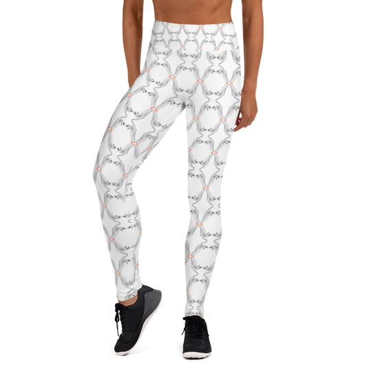 Leggings de yoga blanco con toques